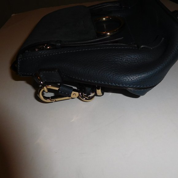 Chloe′ Color block Blue Leather Mini Faye Backpack main image 11